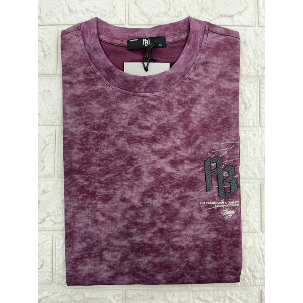 Kaos oblong cowok RBJ Denim Bahan katun spandek Halus baju oblong pria RBJ