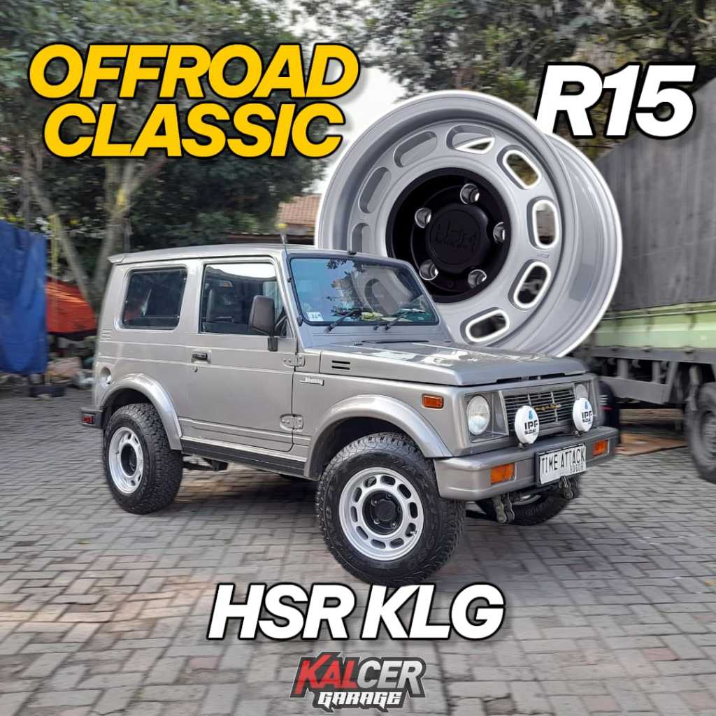 VELG HSR KLG RING 15 PCD 5x114,3 ET 42 LEBAR 6,5 SILVER ORIGINAL HSR