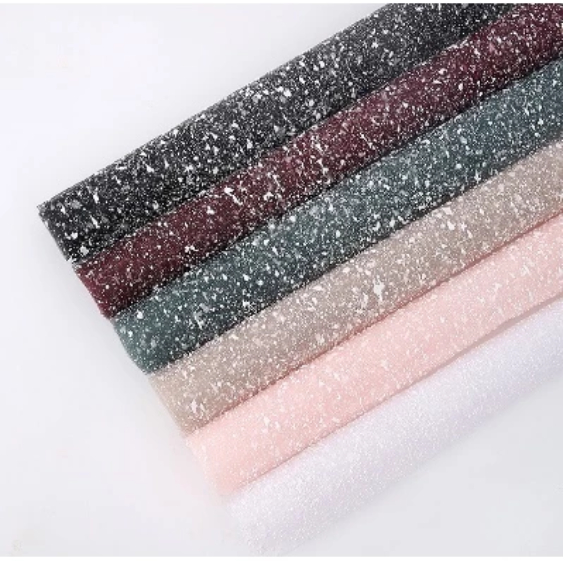 12.12 1 LEMBAR ECER Mesh / Jaring Salju Flower Wrapping 50 x 50 Kertas Pembungkus Bucket Snowflakes 