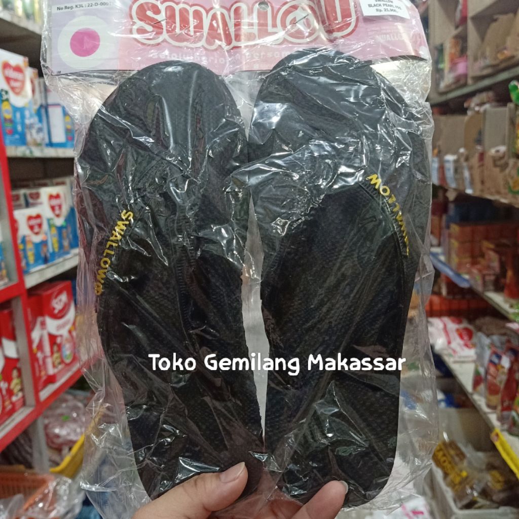 Sendal jepit swallow warna hitam