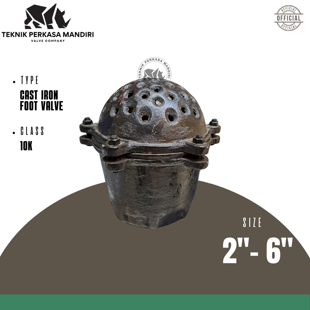 FOOT VALVE 6" INCH DRAT CAST IRON ORIGINAL
