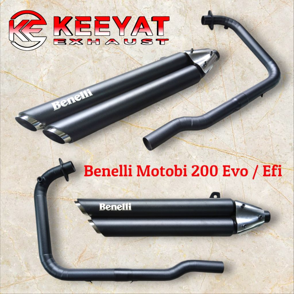 KEEYAT EXHAUST Knalpot Benelli Motobi 200 Evo Efi Racing Custom Fullsystem Benelli Motobi Evo Efi 20
