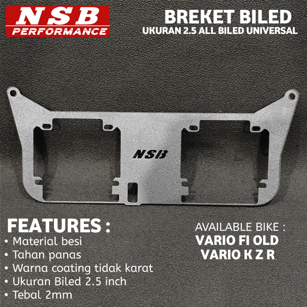 Breket Bracket Lampu Biled Nsb Breket Projie Biled 2.5 inch pnp Vario 125 Fi old Vario Kzr Wv55