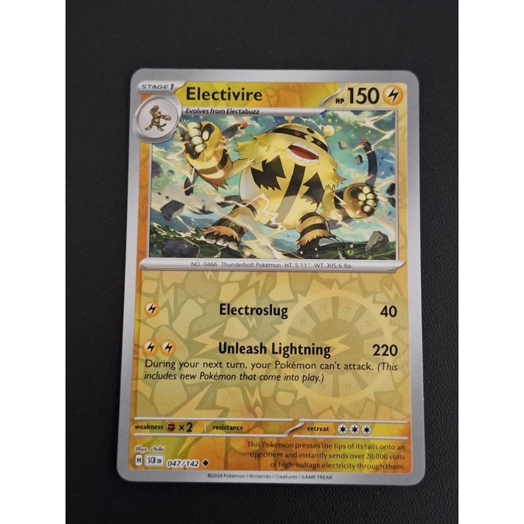 kartu pokemon original holo reverse Electivire SCR 042/142