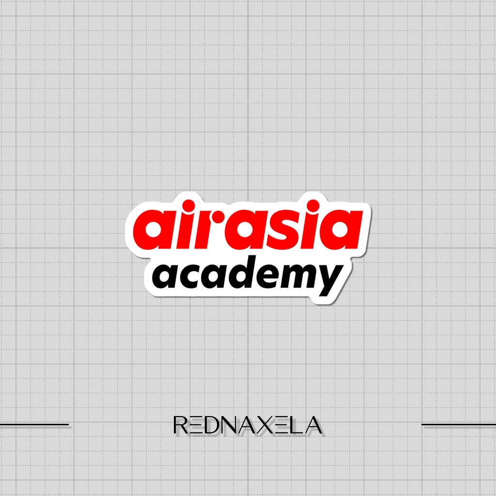 Stiker Vinyl Air Asia Academy Stiker Koper Outdoor Sticker
