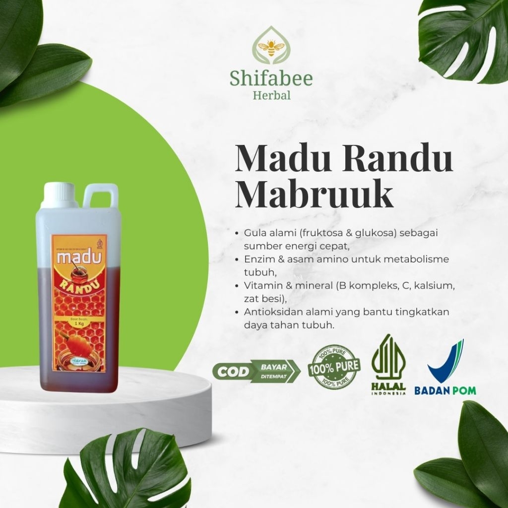 Madu Randu 1 kg Murni alami, Berkualitas, Aman (BPOM)