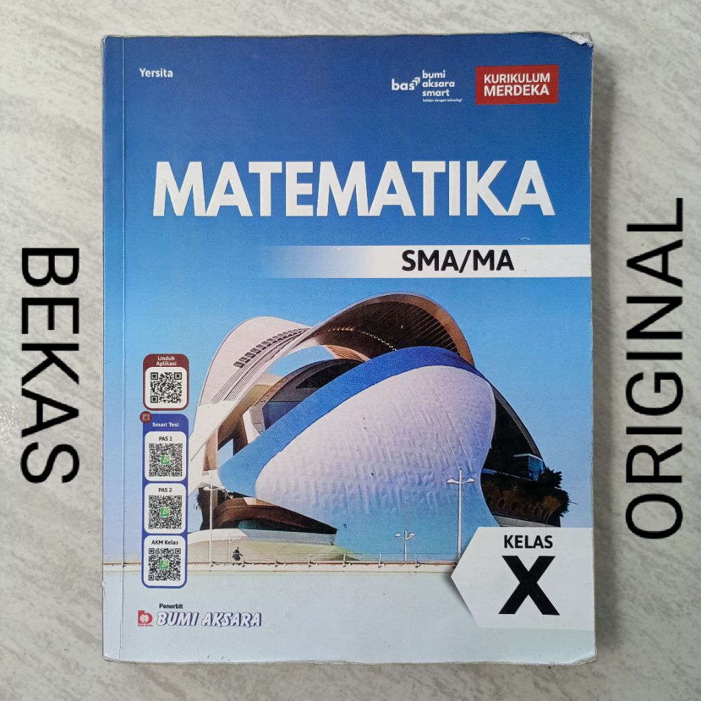 ( BUKU BEKAS ) ( ORIGINAL ) MATEMATIKA Kelas 10 X 1 I SMA MA Penerbit Bumi Aksara Smart Kurikulum Me