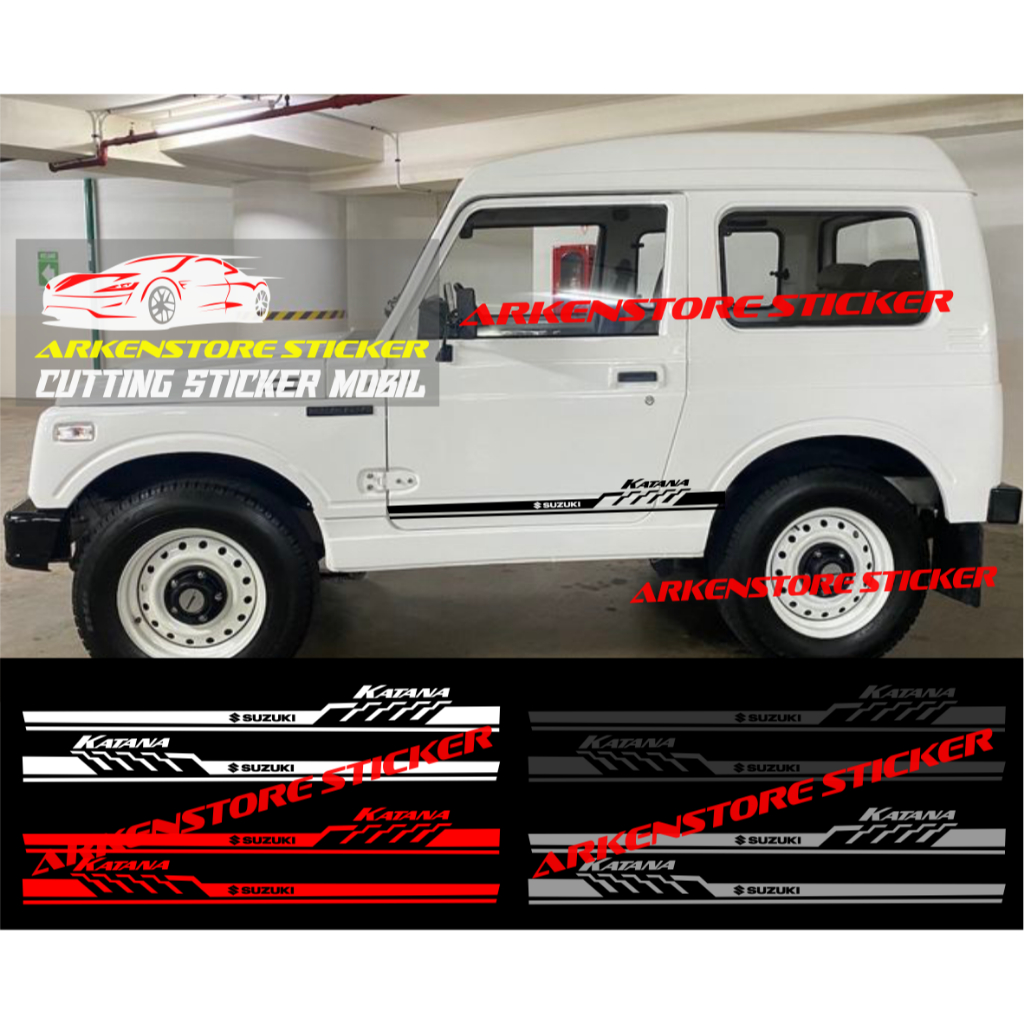 Promo sticker mobil katana cutting sticker stiker mobil suzuki katana stiker katana