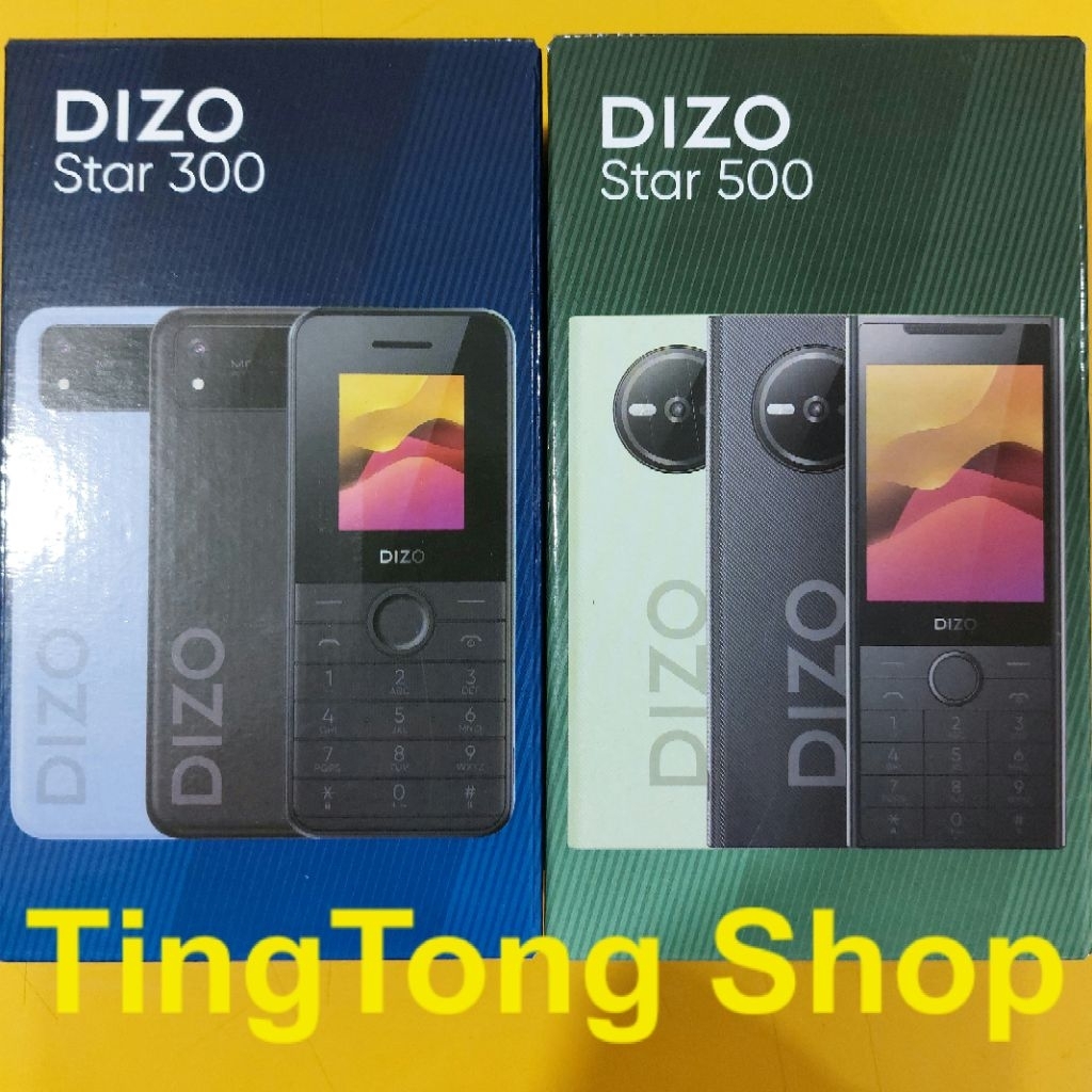 Dizo Star 300 500 Double GSM Feature Phone Radio FM Slot Memory dan Baterai Besar