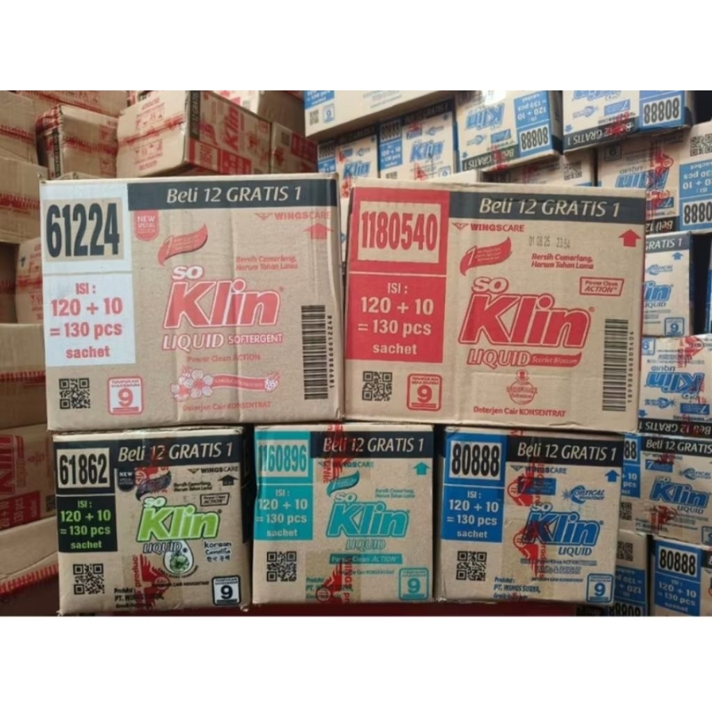 1 dus soklin cair/ soklin liquid cair isi 120 sachet