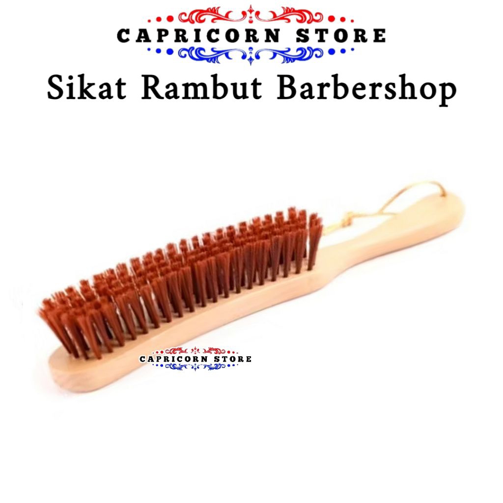 Sikat Barbershop Sikat Pembersih Rambut Gagang Kayu