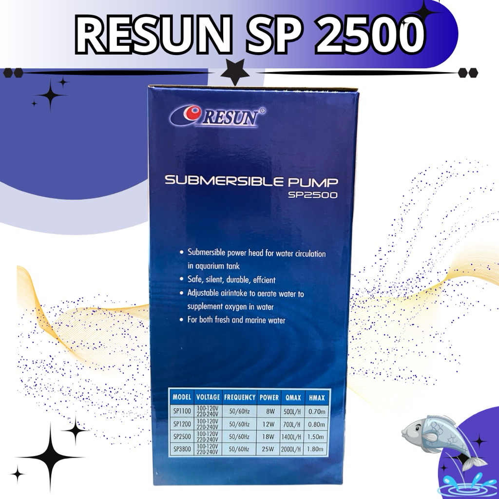 RESUN SP 2500 POMPA KOLAM AQUARIUM SUBMERSIBLE PUMP