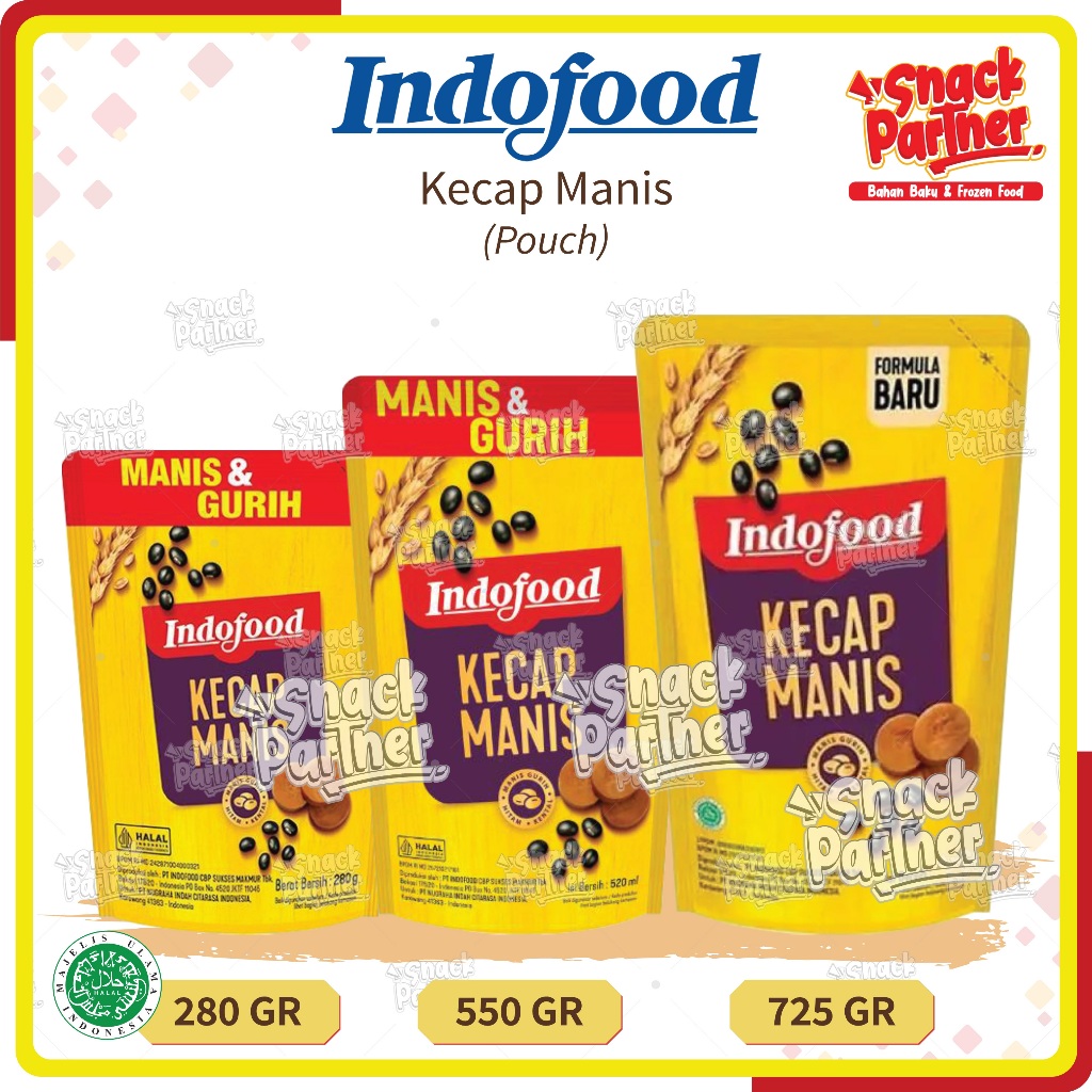 INDOFOOD - KECAP MANIS 280 550 725 GR / Pouch Refill Kemasan Isi Ulang 280GR 550GR 725GR