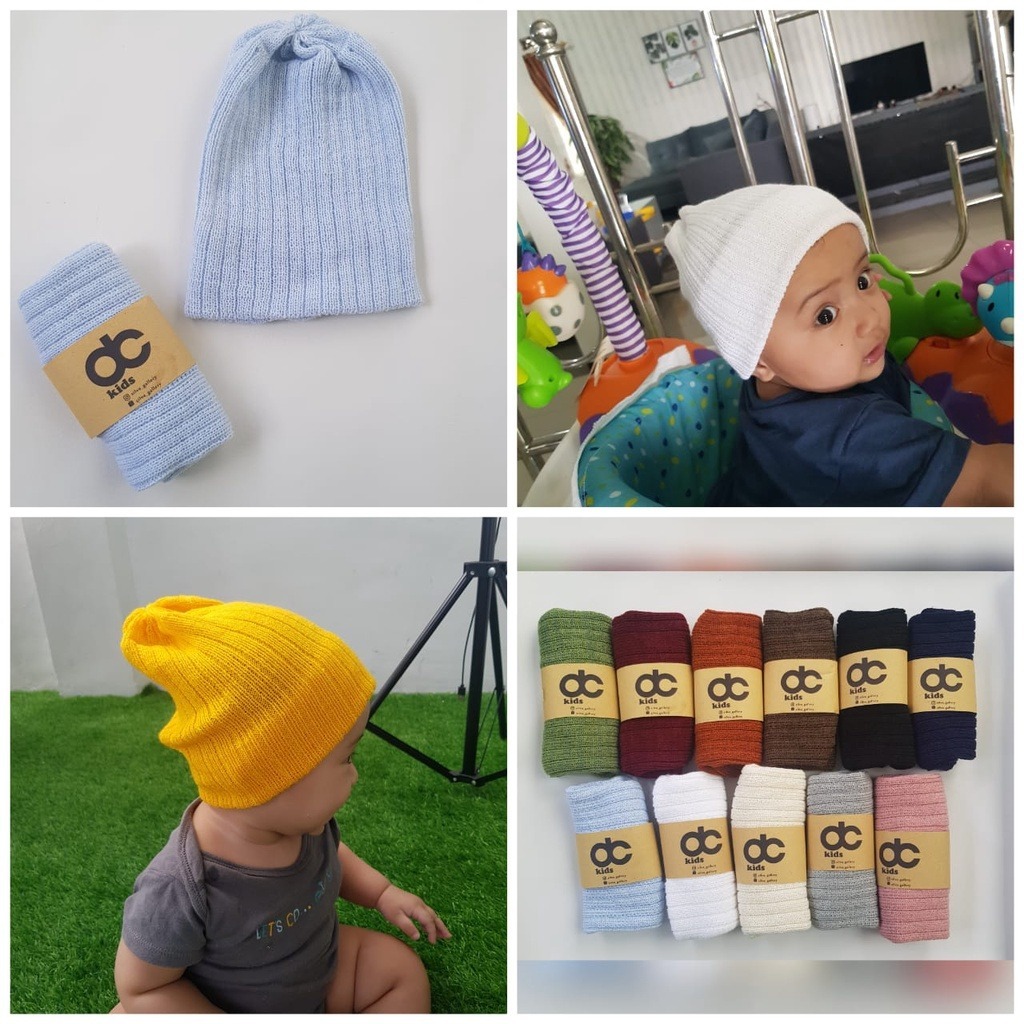 NEW Kupluk rajut anak polos bannie hat untuk pria dan wanita (Kupluk Salman)