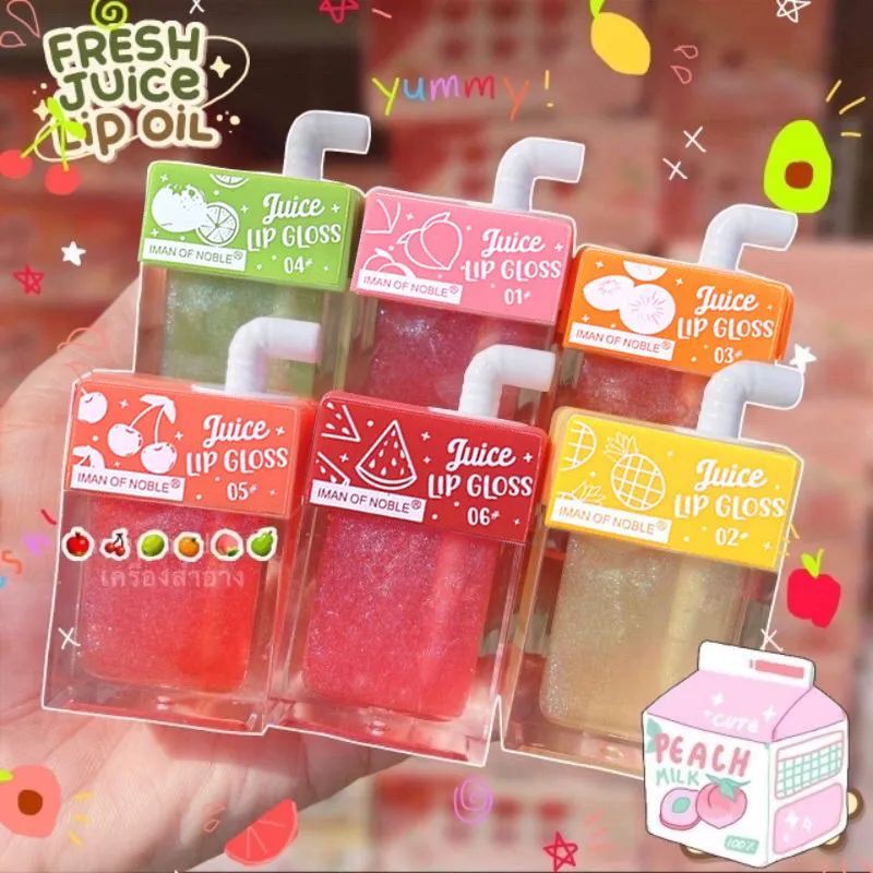 [6 PCS LENGKAP] Lip Oil Iman Of Noble Juice 7040
