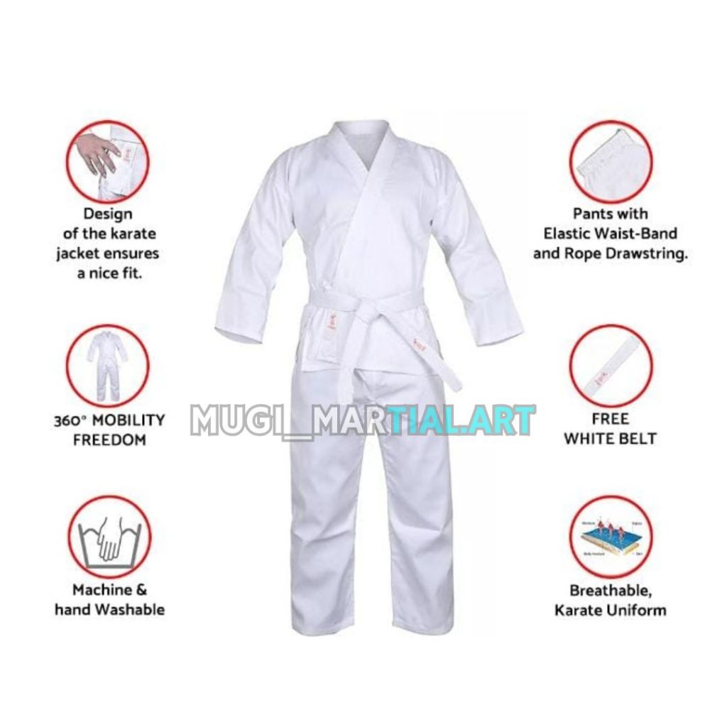 BAJU KARATE TKD / BAJU KARATE PEMULA ANAK DEWASA