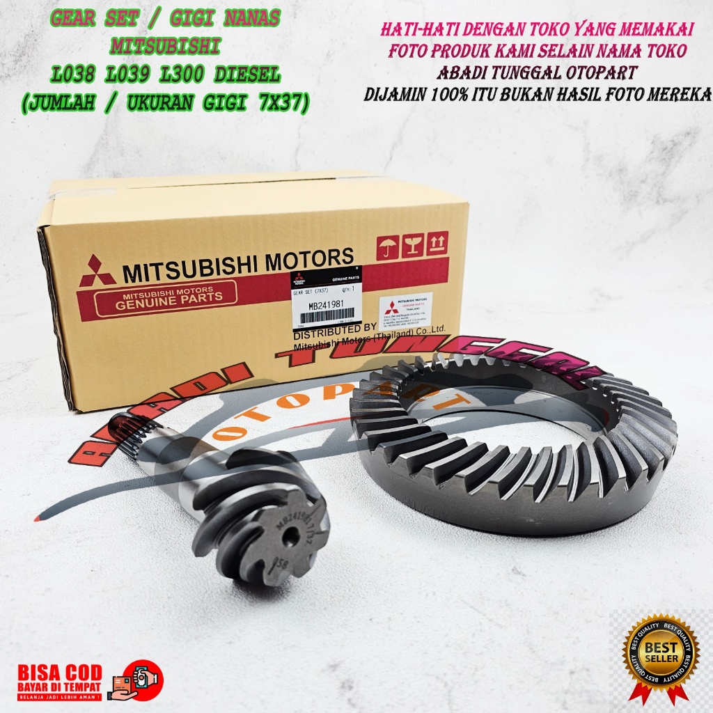 GIGI GARDAN SET MITSUBISHI L300 DIESEL L039 7X37 PART MOBIL