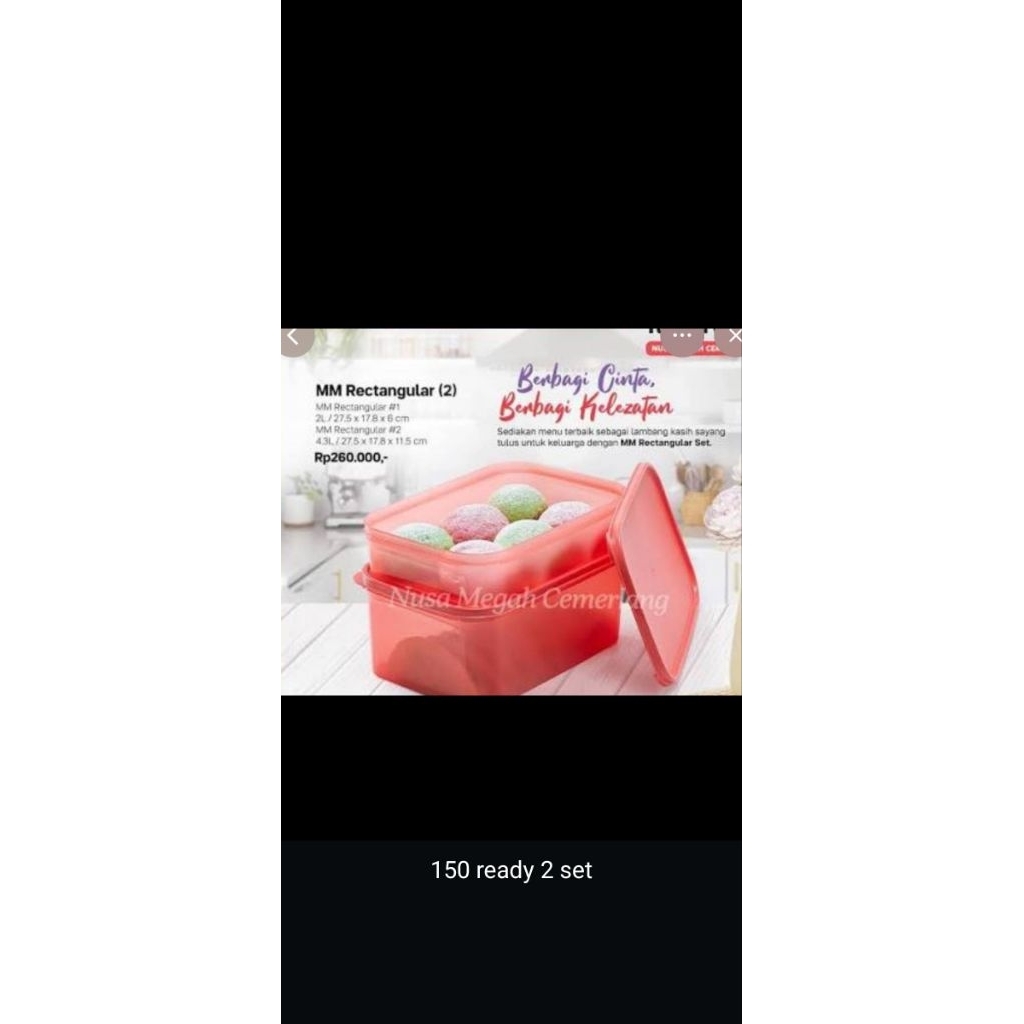mm Rectanguler tupperware