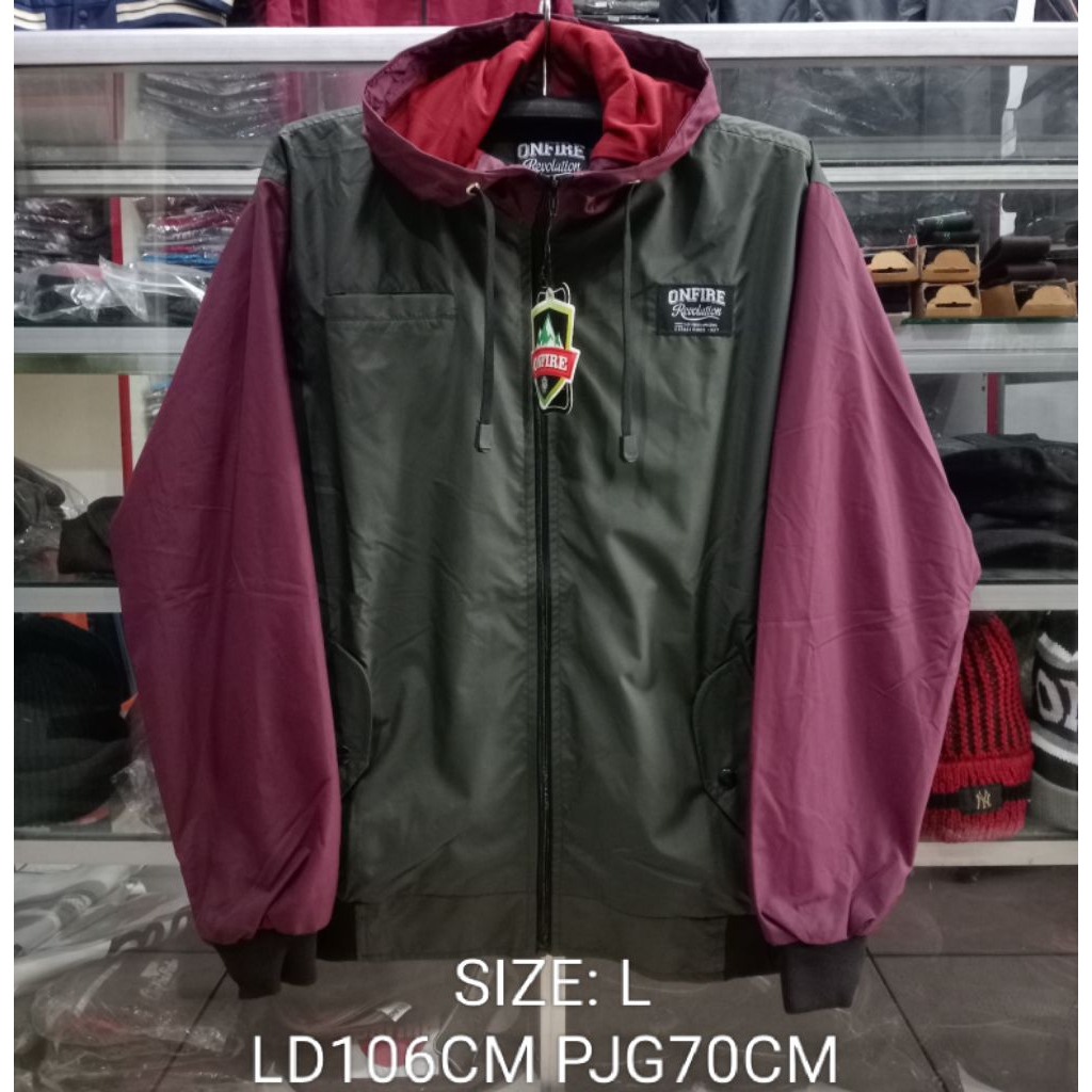 JACKET TASLAN PRIA JACKET PARASUT PRIA JACKET DISTRO ONFIRE ORIGINAL