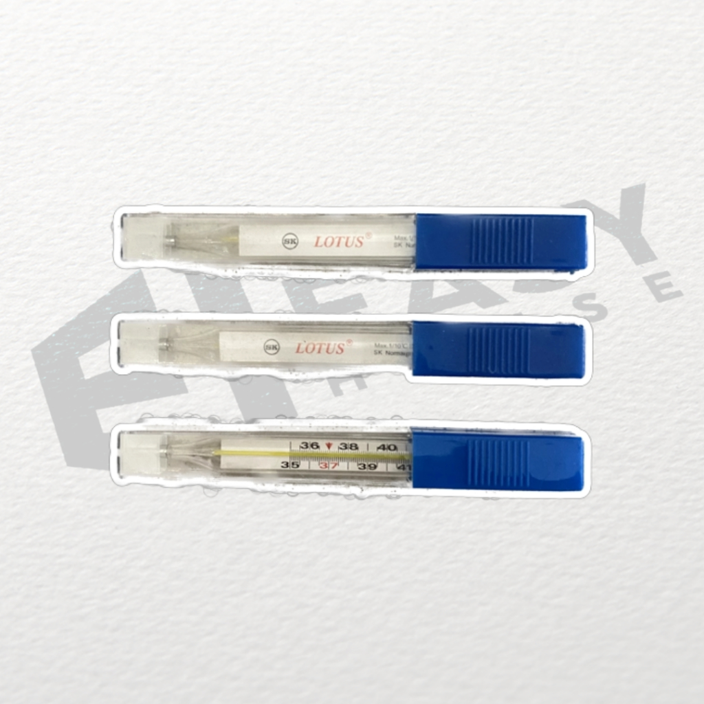 Termometer Mudah Cek Suhu Tubuh Terpercaya Produk Original Thermometer Lotus Manual Termometer Kaca 