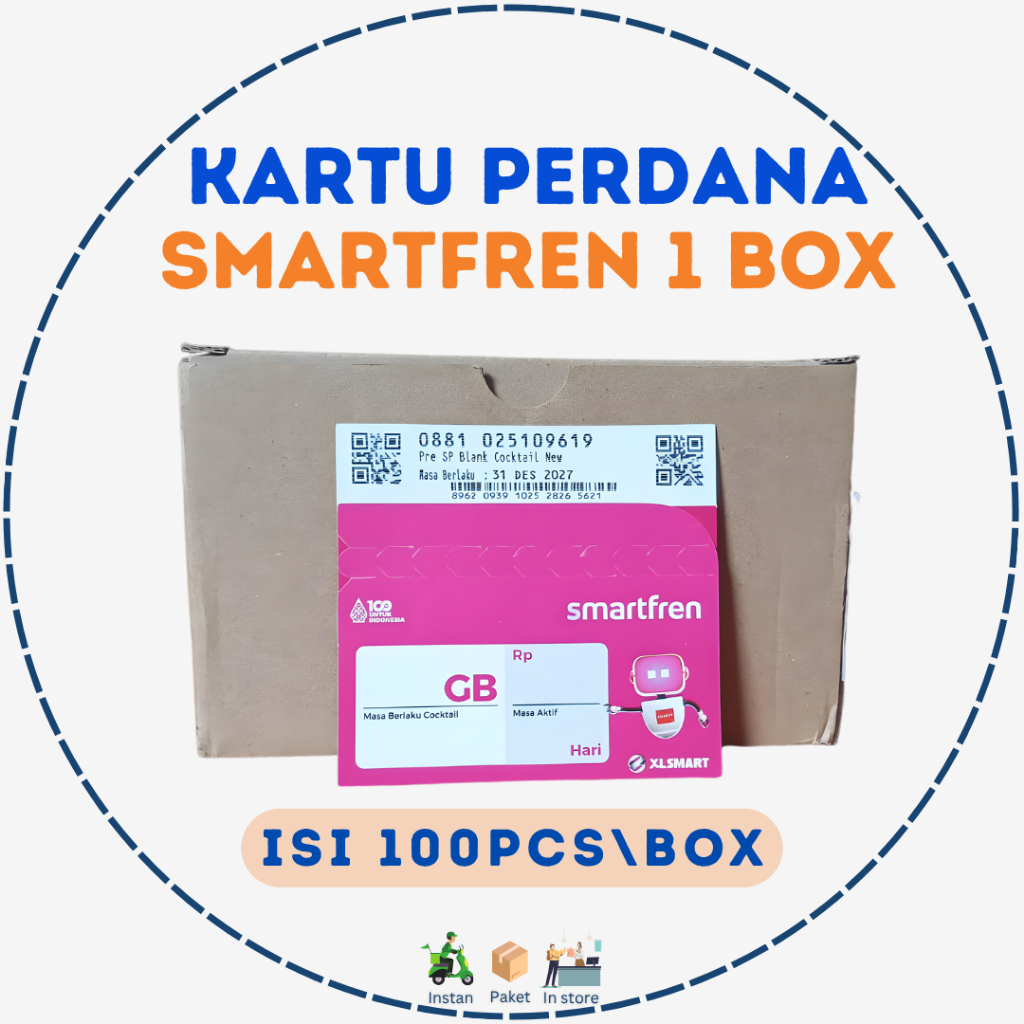 Kartu Perdana Smartfren SP0K Kosongan 1 Box Isi 100PCS (Box Segel)