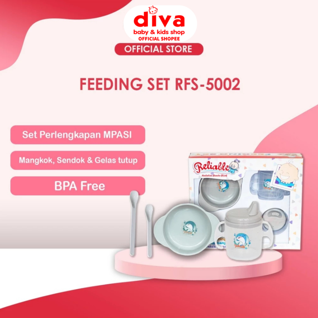 Reliable Feeding Set Tempat Makan Bayi BPA Free RFS 5002