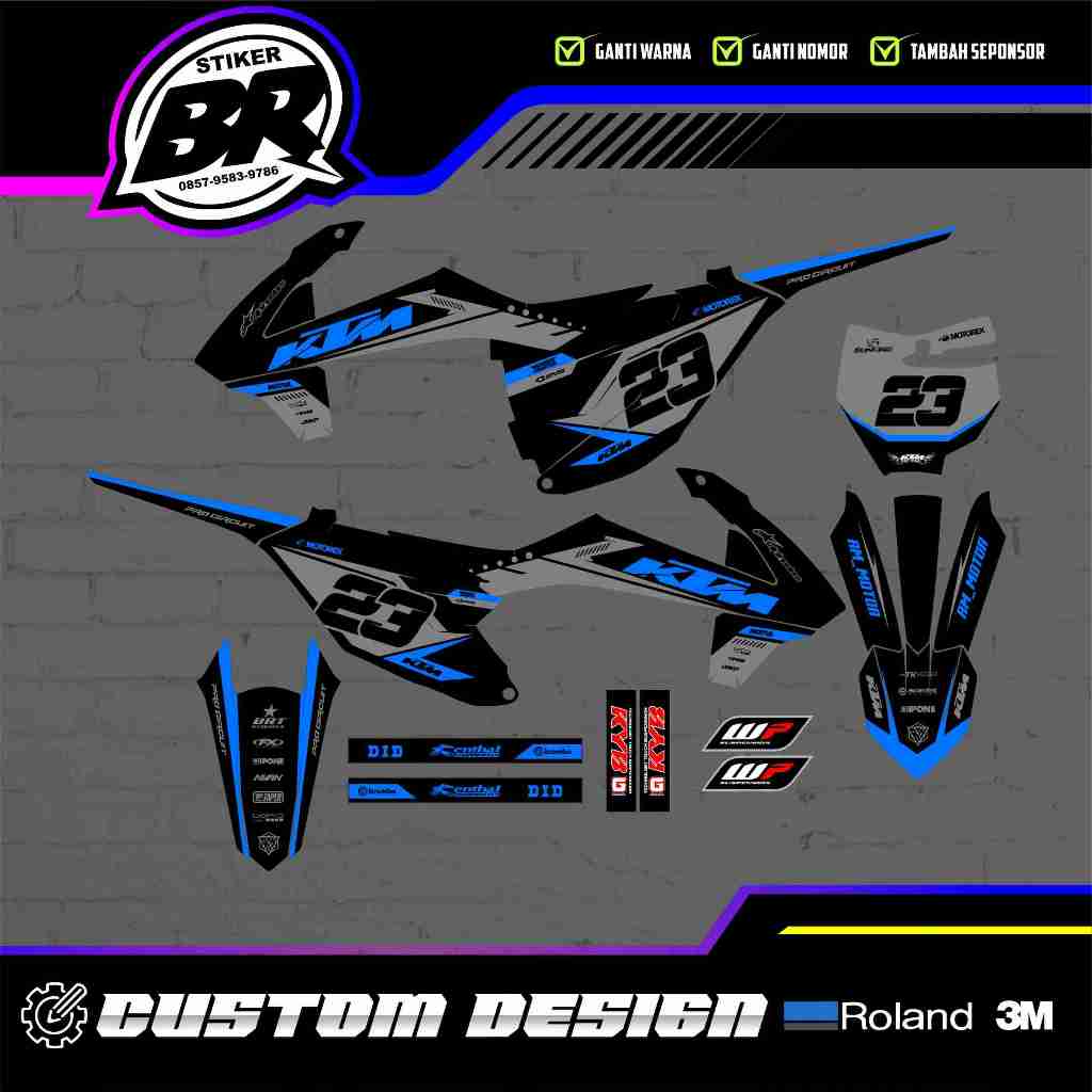 DECAL STIKER KTM 85 2020 - KTM 250 2017 - KTM 250 2020-2022 - KTM 85 2014-2016 - PREMIUM FULLBODY CU