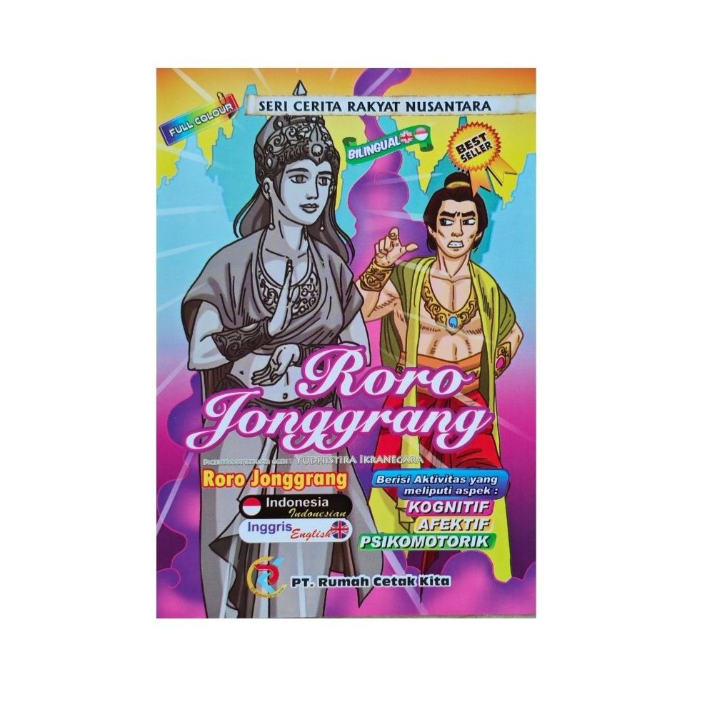 Buku Cerita  Rakyat Nusantara Roro Jonggrang Bilingual dan Bergambar Best Seller Ori