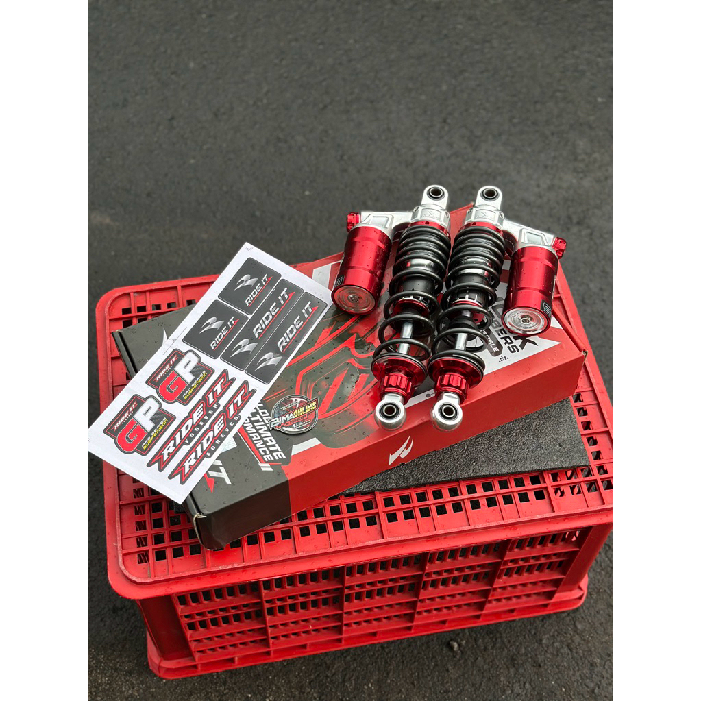 Shock Skok Belakang RIDE IT GP PREMIUM HYPERLOOP Double Klik 320mm