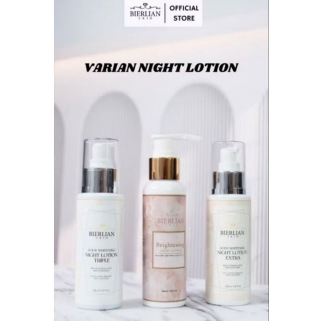 BIERLIAN Night Lotion Triple & Night Lotion Extra Whitening & Night Lotion Brightening
