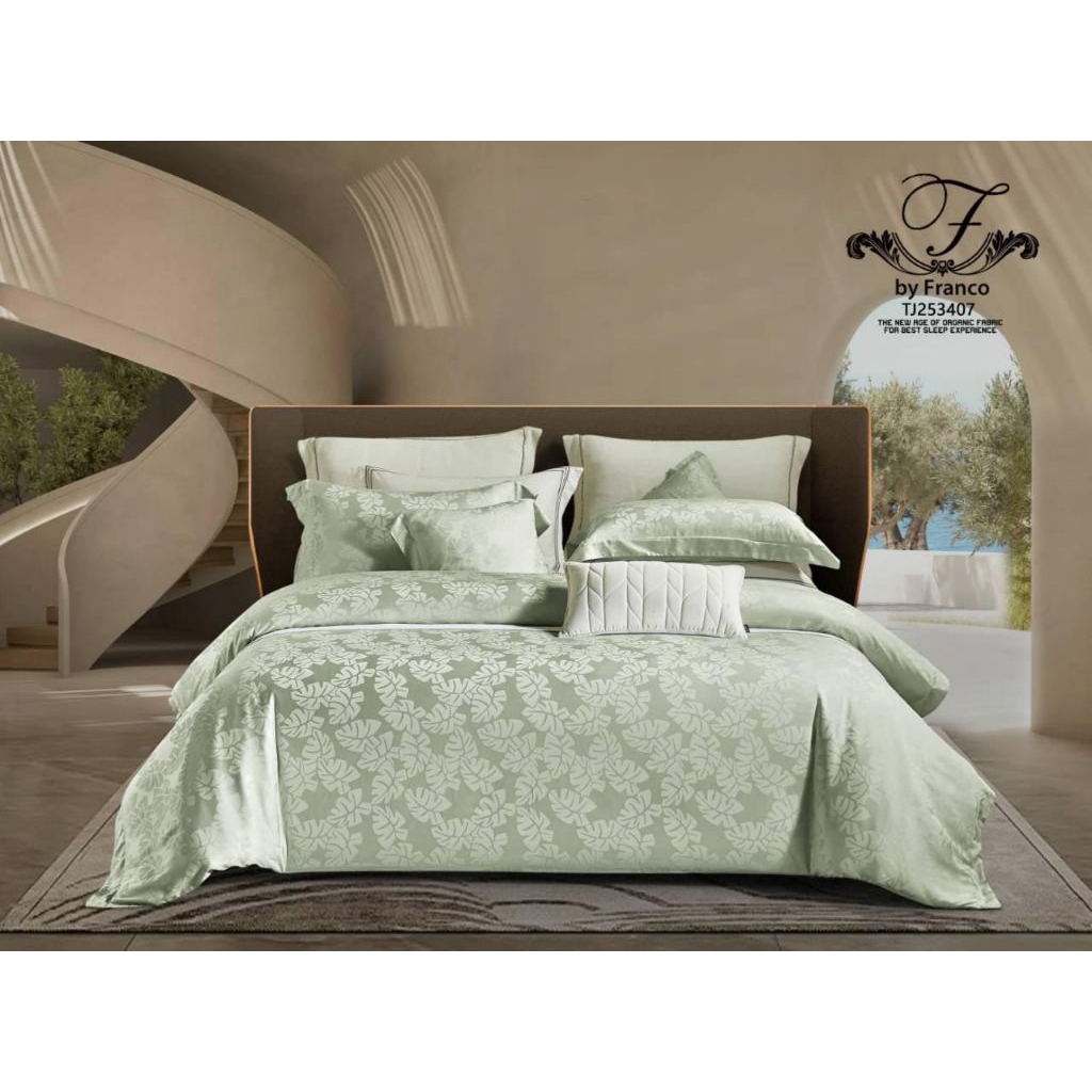 Sprei Set Premium Jacquard Tencel – Desain Mewah, Kain Adem & Tidak Gerah (30cm)