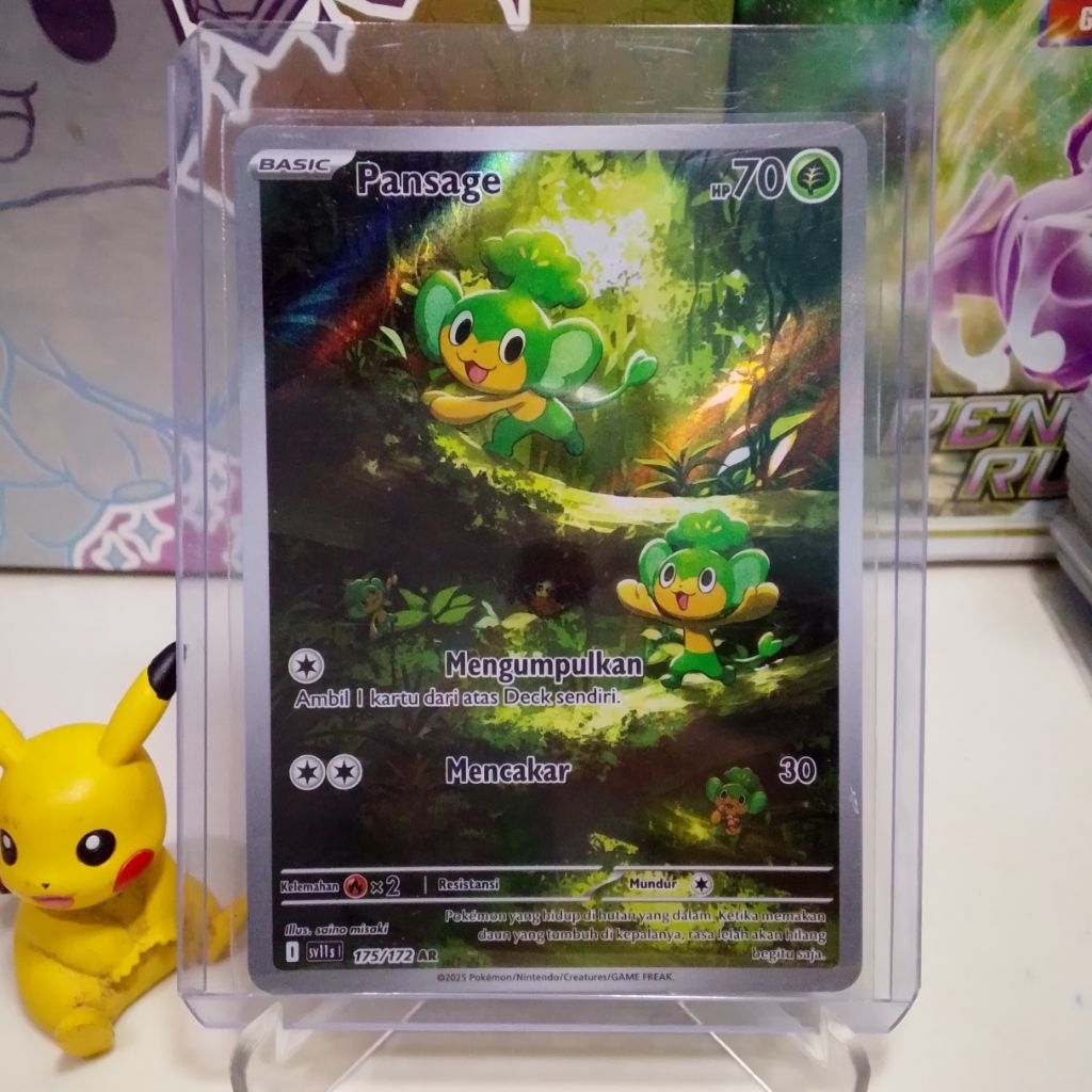 Pansage AR Hitam & Putih Indonesia TCG