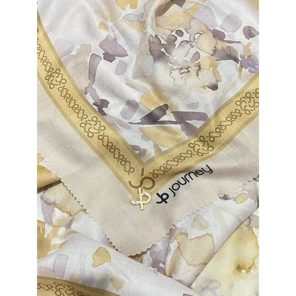 PRELOVED jilbab journey motif (beige bunga, navy cream terracota, navy kuning garis)