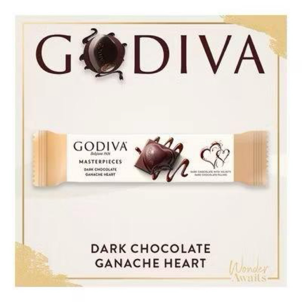 GODIVA BELGIUM 1926 MASTERPIECES DARK CHOCOLATE GANACHE HEART