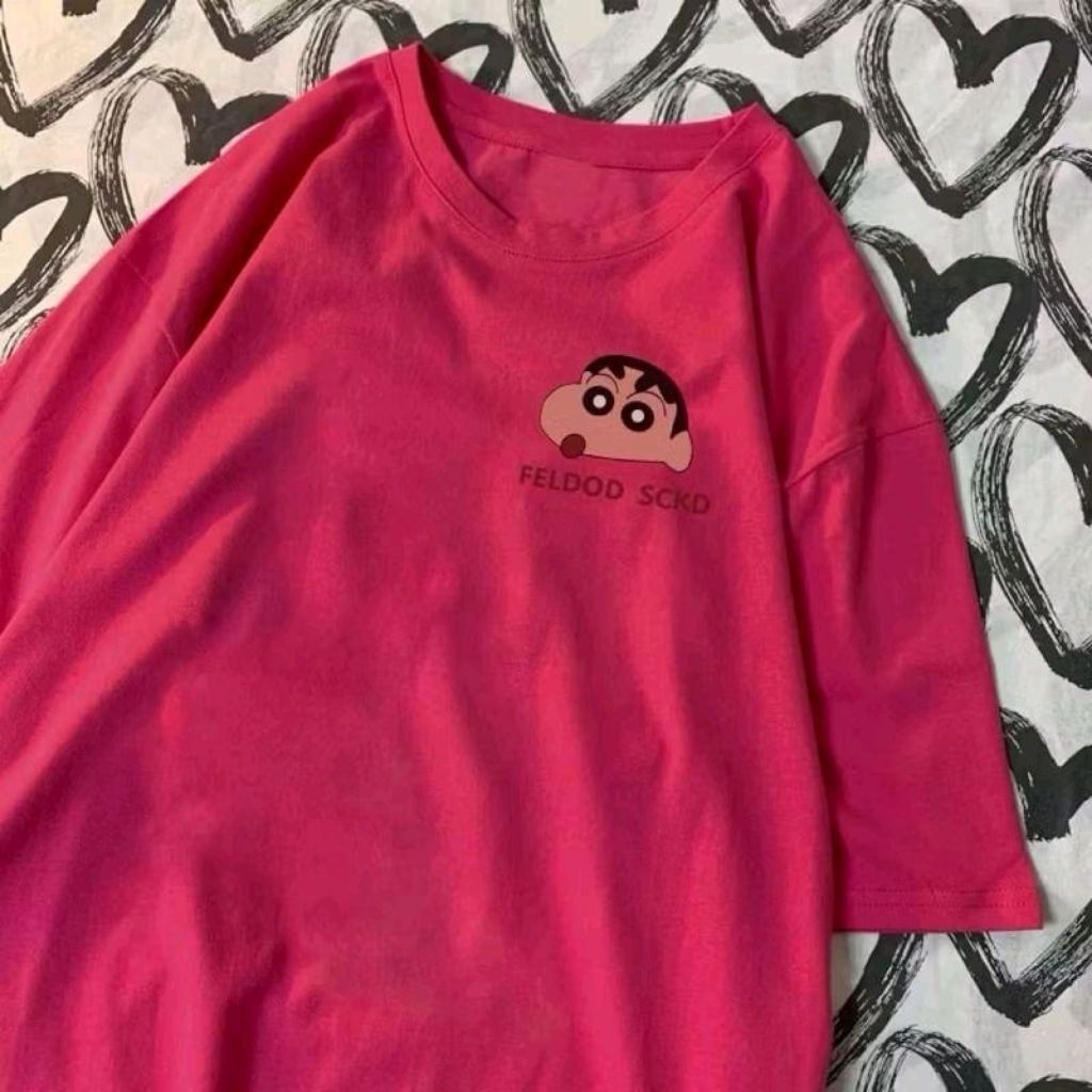 Kaos Oversize Wanita SHINCHAN Atasan Cewe Kaos motif Shinchan