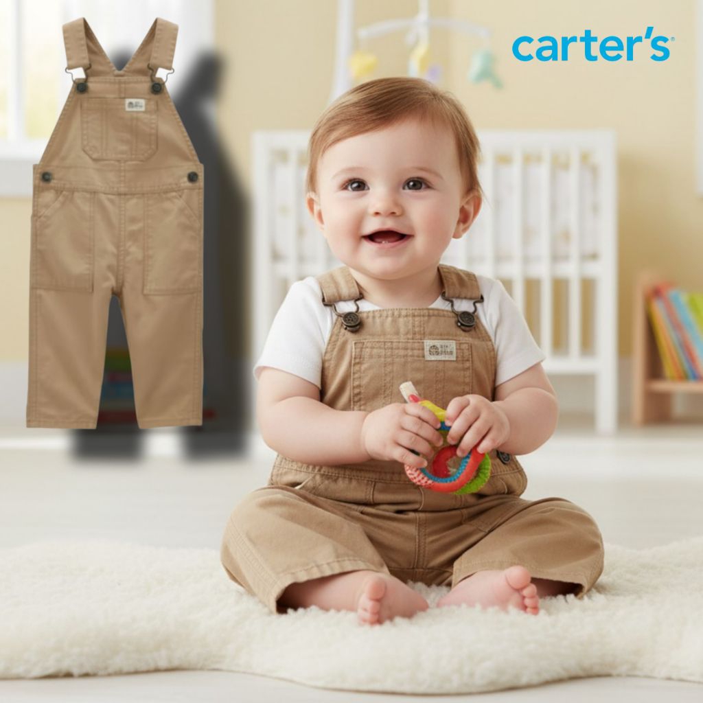 Overall Carters Baby Boy (size 3m)Warna Coklat Tanpa Daleman Kaos