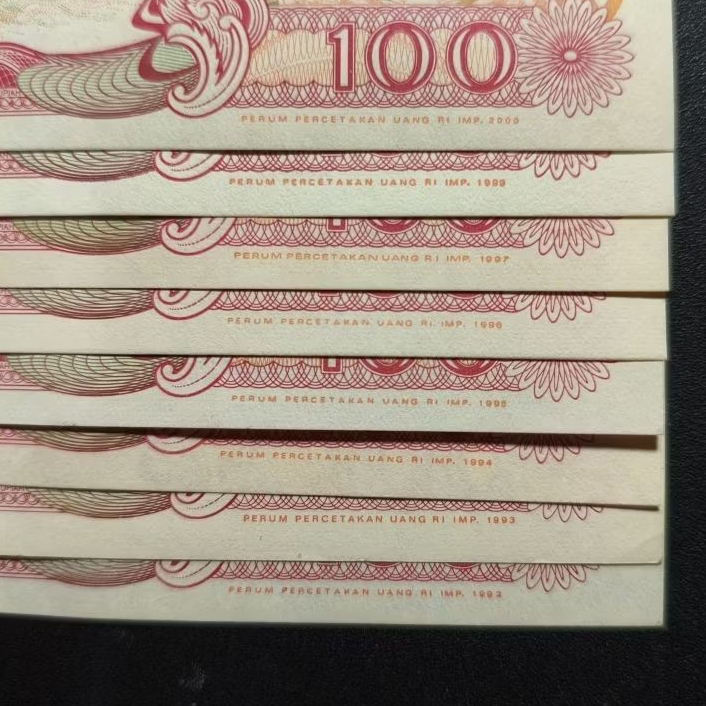 Set Tahun Cetak Lengkap 100 Rupiah Pinisi