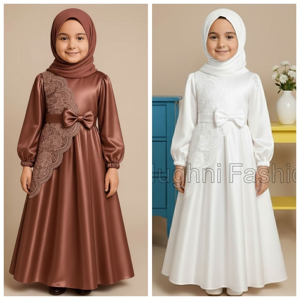 Cuci Gudang Promo Terbaru Syakila Gamis Anak Perempuan Usia 1-13 Tahun Terlaris Baju Lebaran Anak