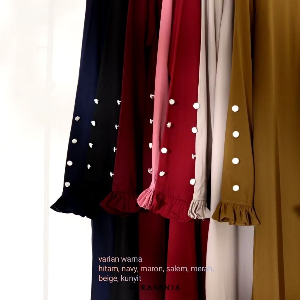 Gamis Abaya (gamis bahan wolfis premium) gamis lebaran/ gamis kajian