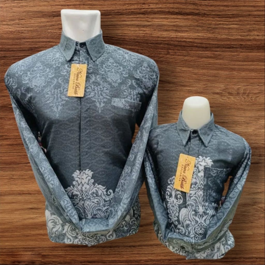 Batik Couple Ayah Anak Dobby Premium COD BATIK COUPLE AYAH ANAK PREMIUM