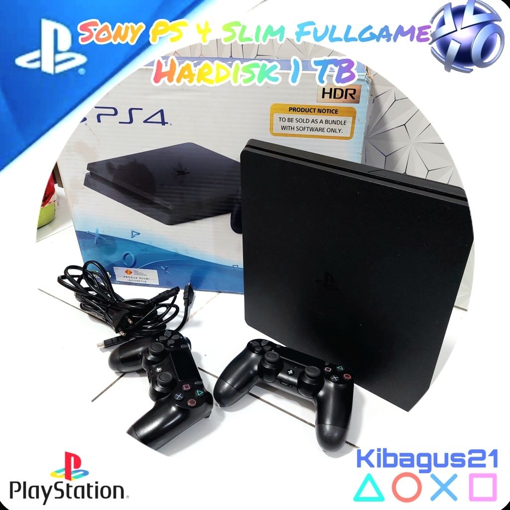 PS 4 Slim Fullset ORI HDD 1 TB Fullgames