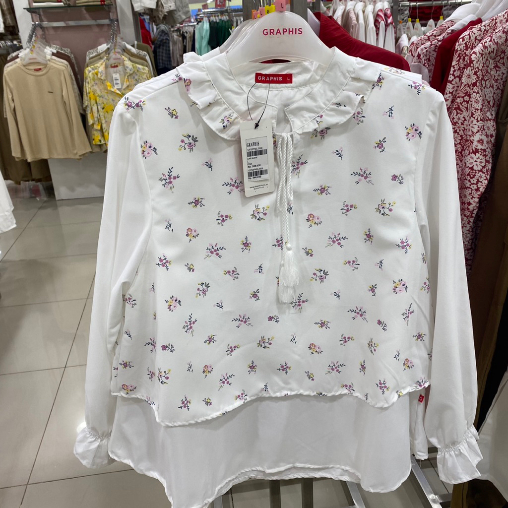 GRAPHIS BLOUSE LENGAN PANJANG WANITA SPESIAL LEBARAN MATAHARI ORGINAL