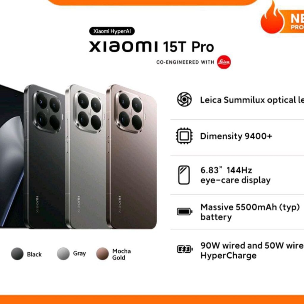 Xiaomi 15T Pro 12/1 TB - Garansi Resmi