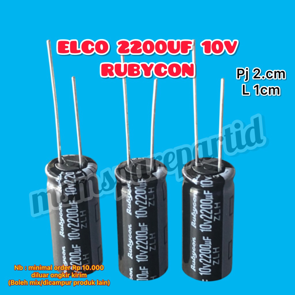 ELCO 2200UF 10V RUBYCON