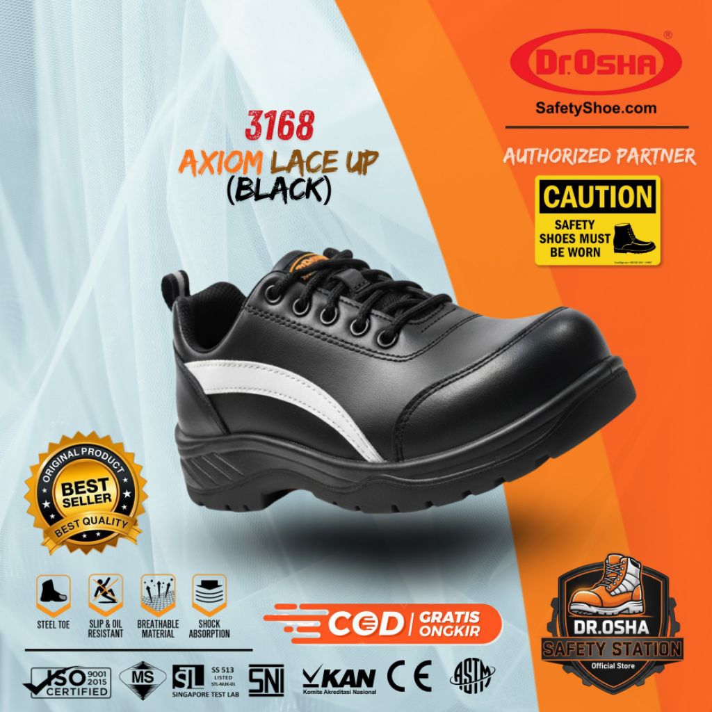 Dr OSHA Axiom 3168 S1 Composite Safety Shoes - Black