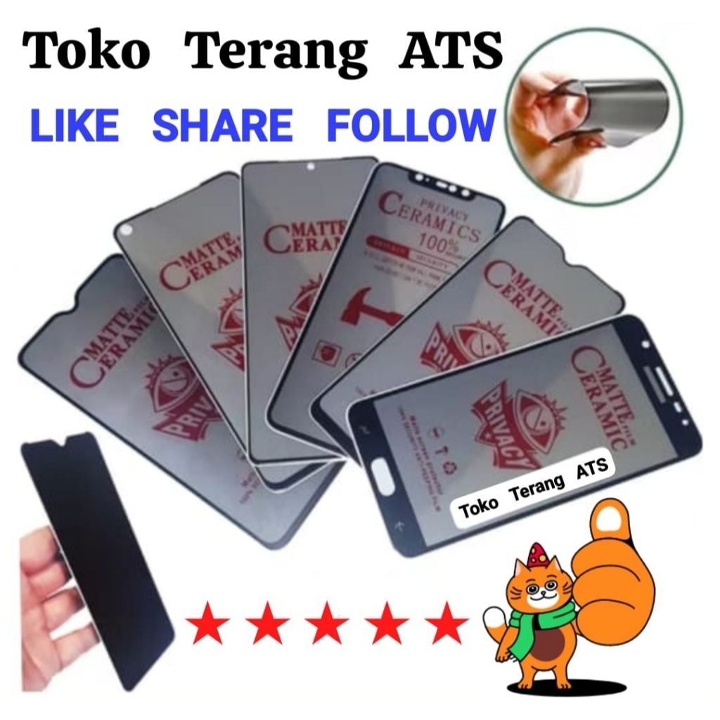 Tipe VIVO 1820 Pelindung Layar Anti-Spy / Tipe Pengaman Layar Depan / Bahan Pengaman Layar Film Plas