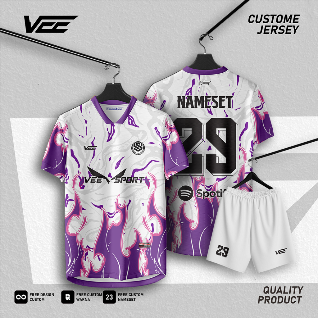 Jersey Baju Untuk Kelas/Sekolah Futsal Bola Dan Voli Putih Biru