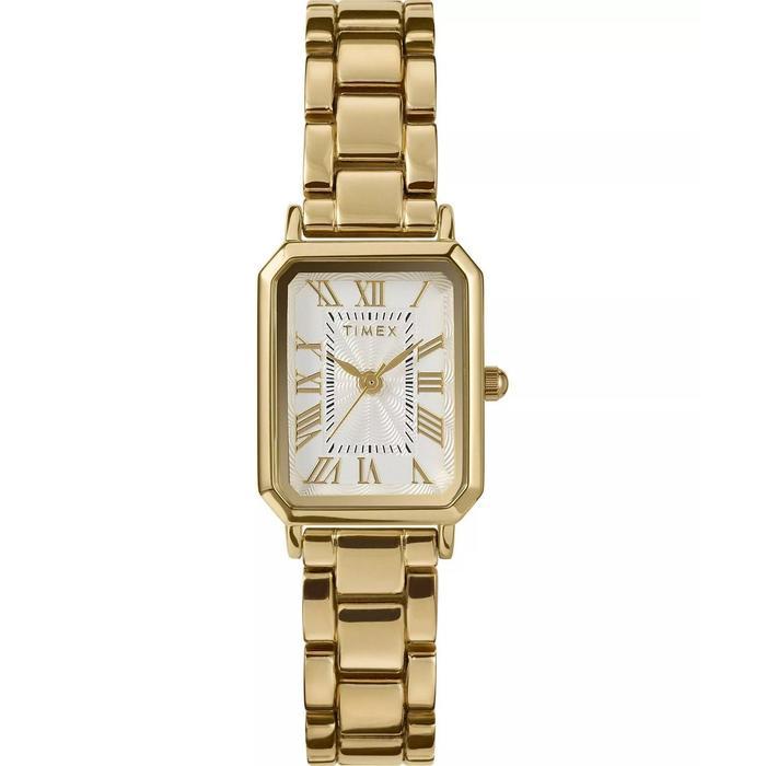 TIMEX TW2Y01200 Jam Tangan Wanita Analog Stainless Gold 21mm Original Dress Watch Tank Original