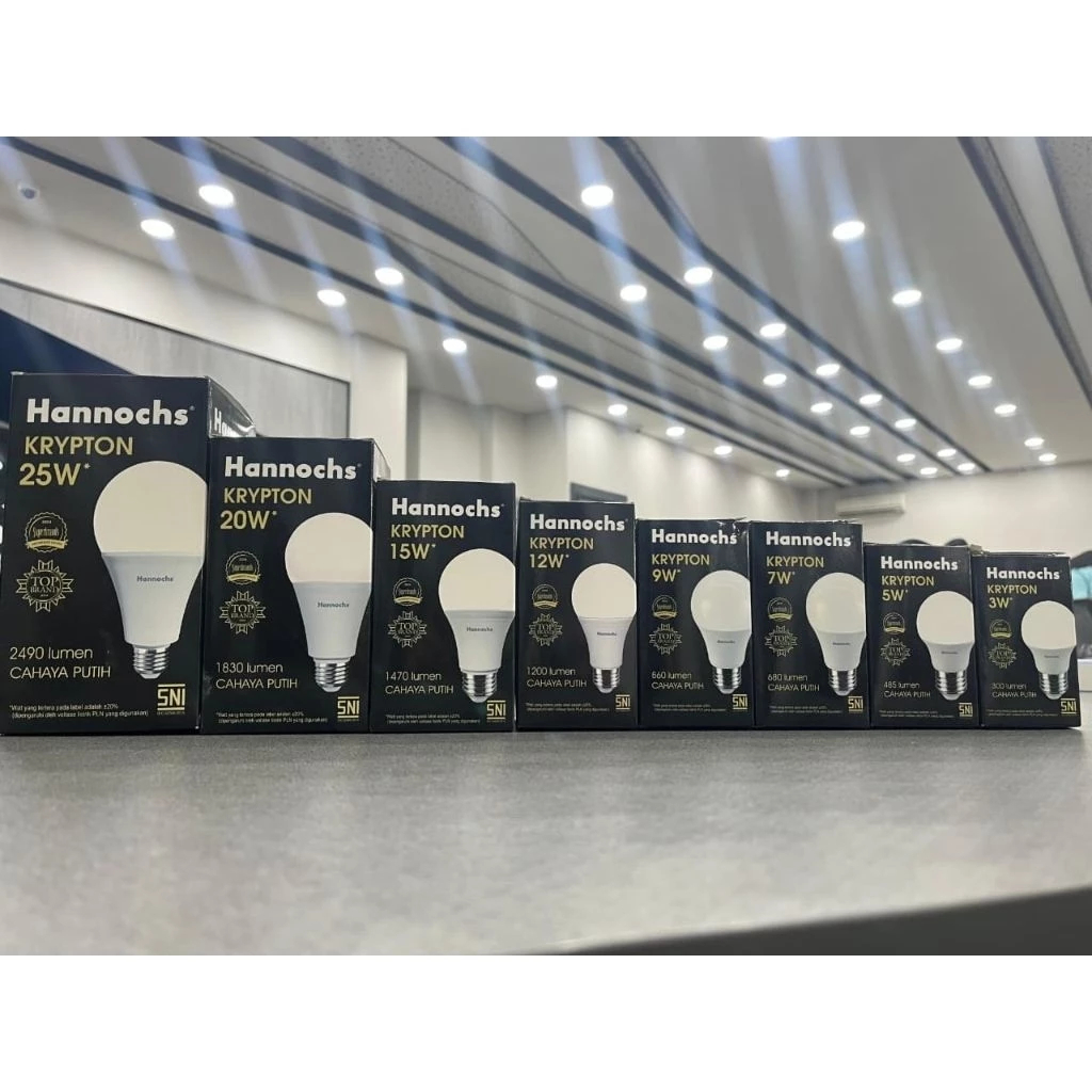 Hannochs LED Bulb Krypton - Bohlam Lampu LED Krypton - Bola LED Krypton - 3w 5w 7w 9w 12w 15w 20w 25