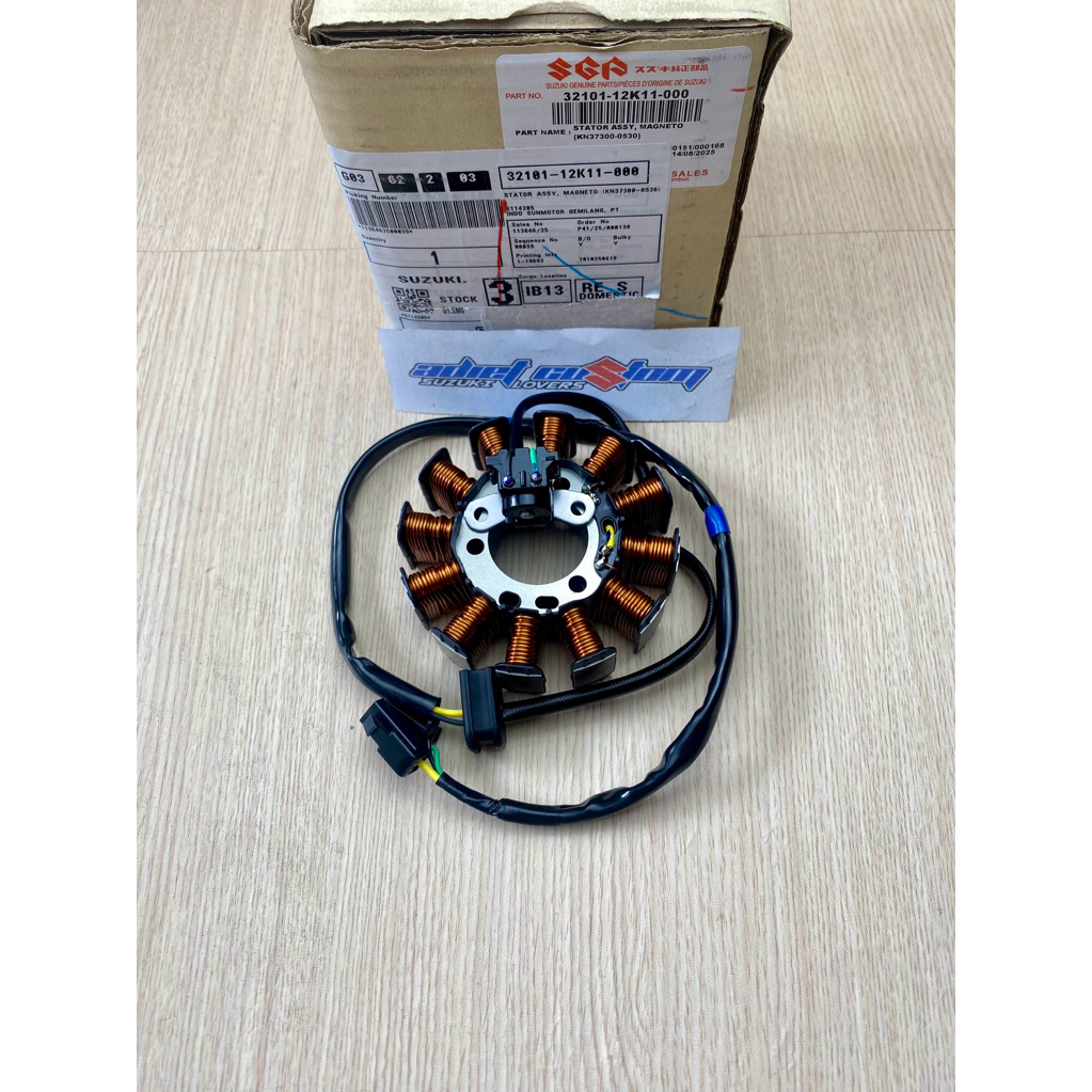 Spull Spul Stator Magnet Satria FU FI Injeksi GSX 150 Bandit 150 Ori Suzuki SGP 32101-12K11-000 Asli
